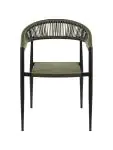 Chaise de patio Joanna - Empilable - Accoudoirs - Rotin - Verte - G-Line HW-140874 €59.95 Chaises de terrasse