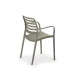 Chaise de patio Louise - Empilable - Accoudoirs - Grise - G-Line 50305 €39.95 Chaises de terrasse