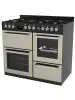 Cuisinière à gaz - 7 brûleurs - 2 fours électriques - Gril - Rangement - Beige - 400V - G-Line
