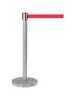Potelet barrière inox avec tirette - Rouge - G-Line