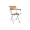Chaise de terrasse Solide - Accoudoir - Argenté - Fonte - G-Line