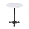 Table - Ronde - 3 Ados - Marbre Blanc - Fonte - Ø 70 x H 72 CM - G-Line