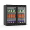 Réfrigérateur - 211 litres - 2 portes - porte vitrée - ventilé - noir - G-Line