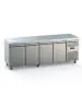 Établi réfrigéré - 4 portes - 461 litres - acier inoxydable - 230V - H 85 x L 223 x P 70 CM - G-Line