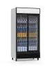 Réfrigérateur - 800 litres - 2 portes - porte vitrée - ventilé - argent - G-Line
