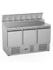 Saladette - 3 portes - 392 litres - Inox - 230 V - H 97 x L 136,5 x P 70 cm - G-Line