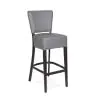 Tabouret de bar Naples - Avec dossier - Gris - Simili cuir - G-Line