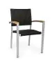 Chaise de terrasse Moon Super - Empilable - Accoudoir - Noir - G-Line