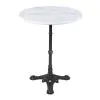 Table - Ronde - 3 Ados - Marbre Blanc - Fonte - Ø 60 x H 72 CM - G-Line