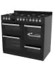 Cuisinière à gaz - 7 brûleurs - 2 fours électriques - Gril - Rangement - Noir - 400V - G-Line