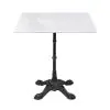 Table - Carrée - 4 Ados - Marbre Blanc - Fonte - H 72 x L 80 x P 80 CM - G-Line