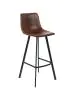 Tabouret de bar Nicolas - Cognac - Cuir synthétique - G-Line