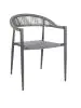 Chaise de patio Joanna - Empilable - Accoudoirs - Rotin - Anthracite - G-Line