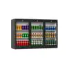Réfrigérateur - 254 litres - 3 portes - porte vitrée - ventilé - noir - G-Line