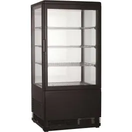 Vitrine réfrigérée - Plateau - 78 Litres - Noir - 230V - H 96 x L 42,8 x P 38,6 CM - Combisteel