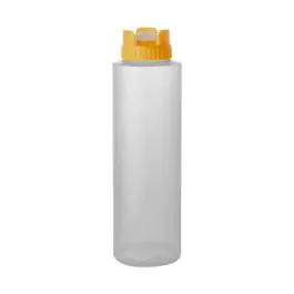 Bouteille pressée distributrice - H 20 CM - 0.034 KG - Ø5 CM - Polythène - Jaune - 0.36 Litre - 072073