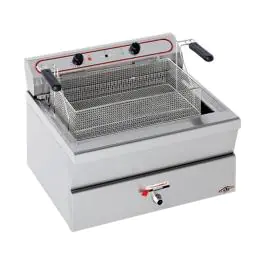 Friteuse - H 42 x 62 x 53 CM - 23 KG - 380 - 415 V - 9000 W - Inox - 26 Litres - Electrique - Stilfer - 527026