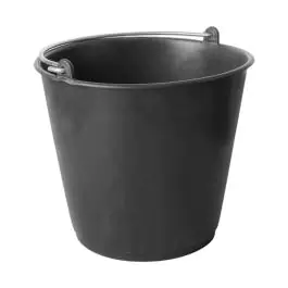 Seau - H 34 CM - 0.88 KG - Ø35 CM - Polythène - Noir - 20 L - 821002