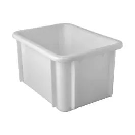 Conteneur empilable - H 21,5 x 39,5 x 29,5 CM - 0,862 KG - Polypropylène - Blanc - 15 litres - - -20°C / +110°C - 059051