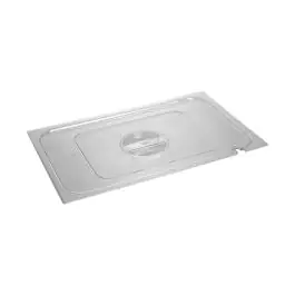 Couvercle Gastronorm - 1/1 GN - 53 x 32,5 CM - Polycarbonate - Transparent - -100°C / +100°C - Avec logement pour cuillère - Caterchef - 953015