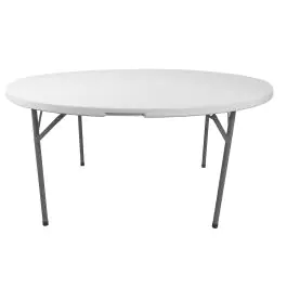 Table pliante ronde - H 74 x L 152 cm - Blanche - G-Line