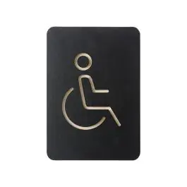 Panneau Pictogramme Fauteuil roulant - Noir - DTM Primera