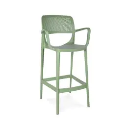 Tabouret de bar de terrasse Milan - Accoudoirs - Vert - Plastique - G-Line