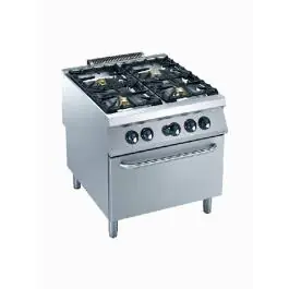 Réchaud gaz - Ligne 2200 - 4 feux - Four gaz 2/1 GN - Diamant - G22/4BF8PW-N