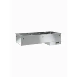 Bain-marie - Encastrable - H 38 x 112,5 x 70 CM - 3 x GN 1/1 - Diamant - DPA/BM12