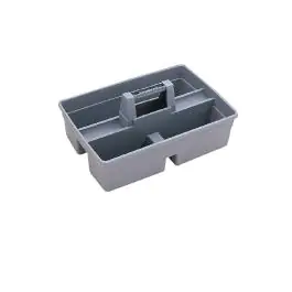 Caddie de transport produits d'entretien - Gris - H 13,3 x 39,4 x 25,4 CM - Jantex - L382