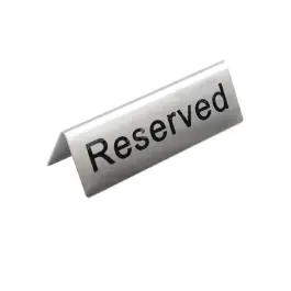 Assiette de table - Réservée - 10 pièces - H 3,5 x 5,1 x 3,8 CM - Inox - Olympia - U051