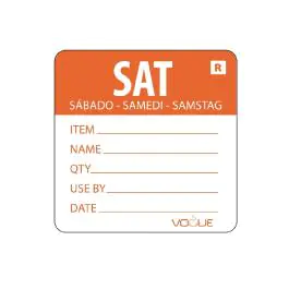 Etiquettes jour - Détachables - Samedi - 500 pièces - H 4,9 x 6 CM - Vogue - L071