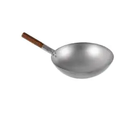 Wok - Ø 38 x H 19,5 x 57 CM - Métal/Bois - London Wok - CT246
