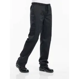 Chaud Devant - Baggy Noir - Pantalon de cuisine