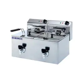 Friteuse double - 8+8 litres + robinet - Euromax - 10370CK