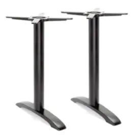 Socle de table traiteur - Fonte - Lot de deux pieds - Noir - Gastro
