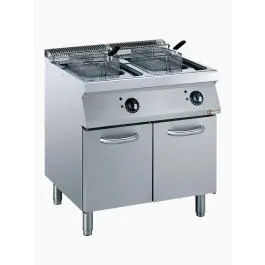Friteuse - 2 x 15 Litres - Electrique - Cuve en Y - Robinet de vidange - Socle - Diamant - E17/F30A8-N