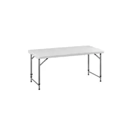 Table - Pliable - Rectangle - Blanc - H 74 x L 122 x L 61 CM - G-Line
