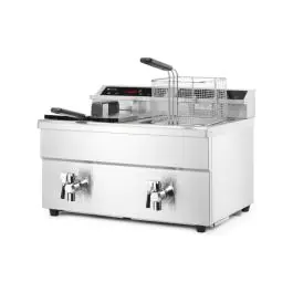 Friteuse à induction Kitchen Line - double - inox - H 40.6 X 48.5 X 58 CM - Hendi - 215029
