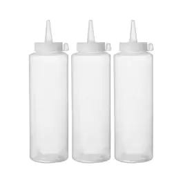 Bouteille distributrice - Transparente - 0.35L - Lot de 3 - Hendi - 557853