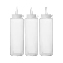 Bouteille distributrice - Transparente - 0.7L - Lot de 3 - Hendi - 557952
