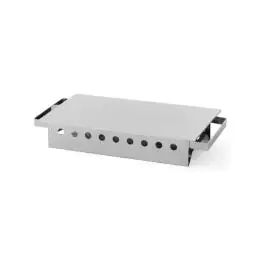 Chauffe-plats 2 feux - inox aluminium - H 6,5 X 18 X 33 CM - Hendi - 463000