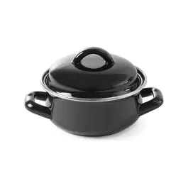 Casserole/sauce avec couvercle - H 10,3 x 13,5 x 18 cm - Hendi - 625705