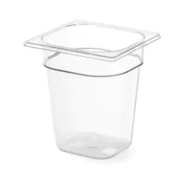 Récipient Gastronorm 1/6 - Polycarbonate - H 10 x 16,2 x 17,6 cm - Hendi - 861721