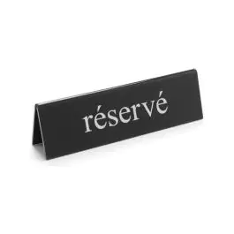 Support de table réservé - Plexiglas - Français - H 4 X 3,5 X 13 CM - Hendi - 663486
