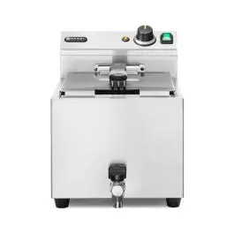 Friteuse - Avec robinet de vidange - 10 litres - 400 V - H 42 x 30.2 x 68 CM - Hendi - 209424