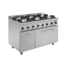 Cuisinière à gaz - Four électrique - 6 Fosse - Saro - 423-1045