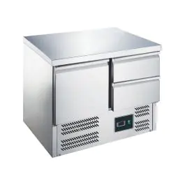 Comptoir réfrigéré - Contrôle numérique de la température - Acier inoxydable - 188 litres - 230V - H 87,6 x L 90,3 x P 70 CM - Saro - 465-1015