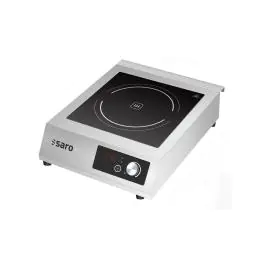 Table de cuisson - induction - cadran de réglage de la température - affichage LCD - acier inoxydable - 380-400V - H 14,5 x L 44 x P 54,5 CM - Saro - 360-1115