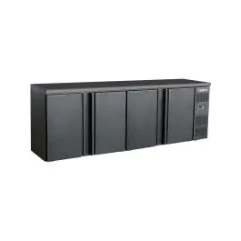 Glacière de bar - 4 portes - Contrôle digital de la température - Tôle d'acier thermolaquée - 598 litres - 230V - H 86 x L 254,2 x P 51,3 CM - Saro - 323-4220